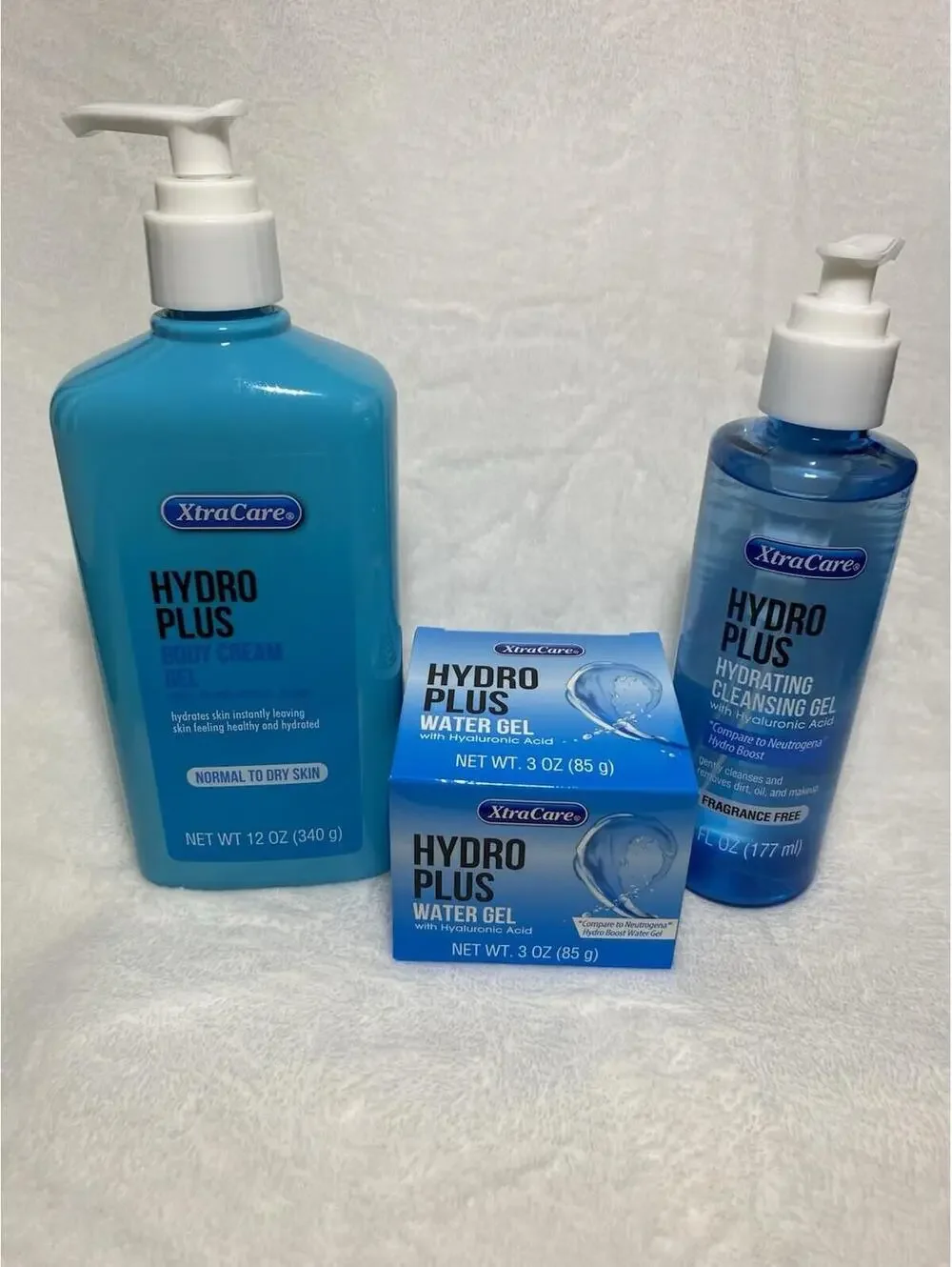 XtraCare Hydro Plus Hydrating Set-Body Cream,Cleanser, Water Gel Hyaluronic Acid